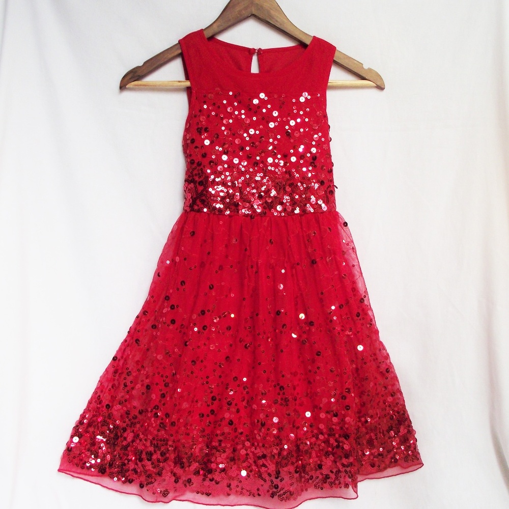 Sequined Red Dress